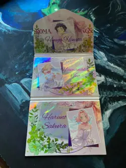 Wedding Waifu Card - Hinata Ino Sakura - Naruto Fold-Out Anime Collectible - Image 1