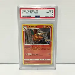 PSA 8 - Charizard Holo 10/078 - 2022 Pokemon GO - Image 1
