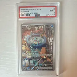 Pokemon Squirtle Sv07: Stellar Crown Illustration Rare 148/142 Holo PSA 9 2024 - Image 1
