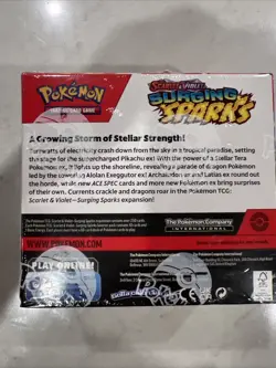 Pokemon TCG: Scarlet & Violet Surging Sparks Booster Box (36 Packs) NEW! SEALED! - Image 3