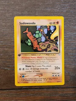 1st Edition Sudowoodo 26/64 Neo Revelation Non Holo Rare WoTC Pokemon 2000 NM/LP - Image 1