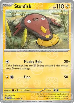 Stunfisk 035/086 [Master Ball] Reverse Holo - White Flare Pokemon - Image 1
