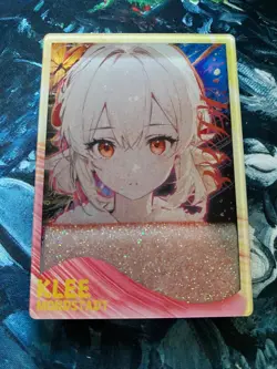 Klee Waifu Shaker Card - Genshin Impact Mondstadt - Glitter Snow Globe Anime TCG - Image 1