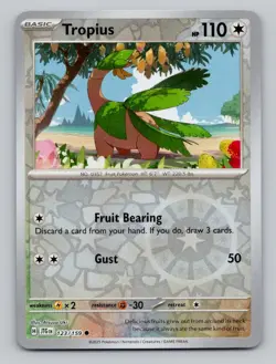 Reverse Holo Tropius 123/159 Common Journey Together Pokemon - Image 1