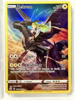 Pokemon TCG Zekrom TG05 Holo Ultra Rare Brilliant Stars 2022 AGS 9.5 MT+ - Image 2