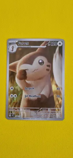 Pokemon TCG Furret 168/159 Journey Together Illustration Rare - Mint Condition - Image 1