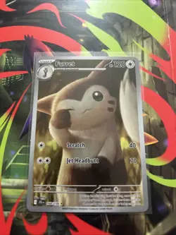 Pokemon TCG Card Furret Holo Illustration Rare SV09 Journey Together 168/159 - Image 1