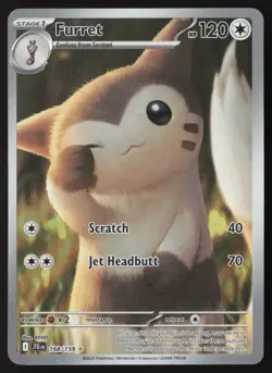 Furret - 168/159 - Illustration Rare - Journey Together - Pokemon Card - LP - Image 1