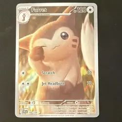 Pokemon TCG Furret 168/159 Sv09: Journey Together Illustration Rare Holo English - Image 1