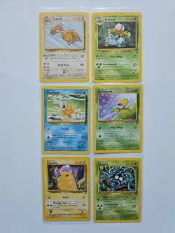 Pokemon TCG WOTC Vintage - Base Set 2 - 6 Card Lot - Fearow, Ivysaur, Magikarp - Image 1