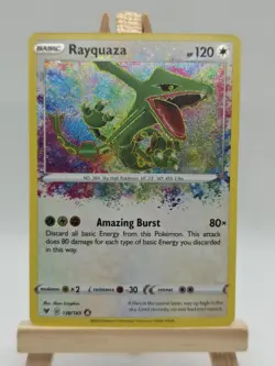 Pokemon TCG Rayquaza Vivid Voltage Holo Card 138/185 Rare - Image 1