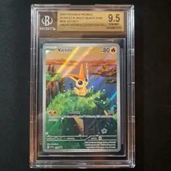 Pokemon TCG SVP Promo Unova Victini Illustration Collection Card SVP208 Beckett - Image 1