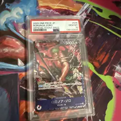 PSA 10 GEM MINT One Piece Card Card Roronoa Zoro Flagship Promo ST21-014 Japan - Image 2