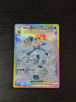 Pokemon Prismatic Evolutions Glaceon EX SIR #150 Raw Card NM (Read Below) - Image 1