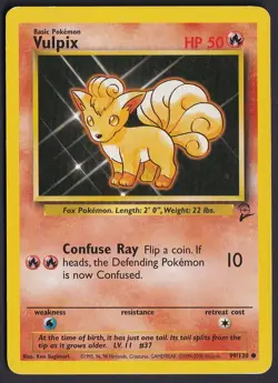 VULPIX - 99/130 - Base Set 2 - Pokemon Card - NM - Image 1