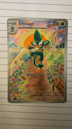 Pokemon TCG Simisage Black Bolt Holo Illustration Rare Card 090/086 SV - Image 1