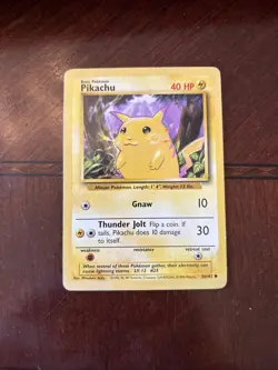 1999 Pokemon TCG Pikachu Base Set WOTC Unlimited Common Card 58/102 - Image 1