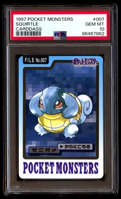 PSA 10 Gem Mint Squirtle No. 007 Carddass 1997 Japanese Card Graded - Image 1