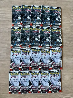 20x Pokemon English Black Bolt & White Flare PACKS - FACTORY SEALED (10x Each) - Image 1
