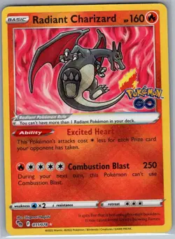 Radiant Charizard 011/078 Pokemon GO - Pokemon Card - NM - Image 1