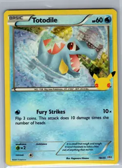 Totodile - 18/25 Holo McDonald's 25th Anniversary Promos - Pokemon Card - NM - Image 1