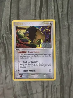 Pokemon Tauros Ex Crystal Guardians 12/100 Reverse Holo Stamped Card - Image 1
