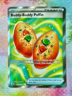 Buddy-Buddy Poffin 167/132 Ultra Rare Pokemon TCG Mega Evolution Full Art - Image 1