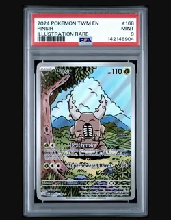 2024 POKEMON TWM EN PINSIR ILLUSTRATION RARE #168 PSA 9 - Image 1