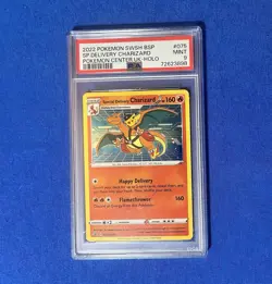 POKEMON 2022 POKEMON CENTER UK SPECIAL DELIVERY CHARIZARD HOLO 075 PSA 9 - Image 1