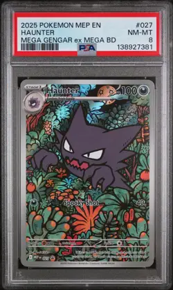Haunter Pokemon Mep En-Me Black Star Promo MEP027 PSA 8 - Image 1