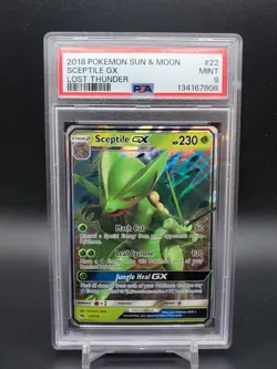 2018 Sceptile GX 22/214 Lost Thunder PSA 9 Pokemon TCG - Image 1