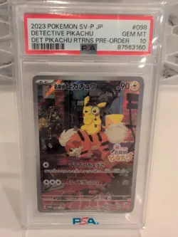 Pokemon 2023 SV-P JP Detective Pikachu Pre-Order PSA 10 - Image 1