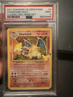2021 Pokemon Celebrations Classic Collection Charizard 4/102 Holo PSA 9 Mint - Image 1