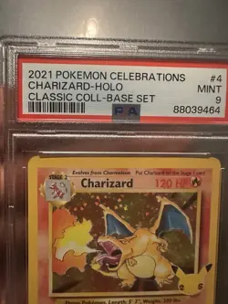 2021 Pokemon Celebrations Classic Collection Charizard 4/102 Holo PSA 9 Mint - Image 2