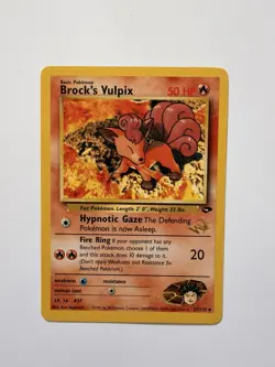 Brock's Vulpix W Stamp 37/132 Gym Challlenge WOTC Promo Pokemon TCG LP - Image 1