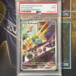 2024 POKEMON SCR EN-STELLAR CROWN ILLUSTRATION RARE #143 BULBASAUR PSA 9 - Image 1