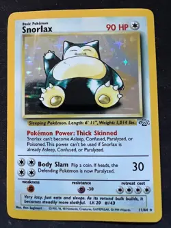 POKEMON HOLO FOIL SNORLAX JUNGLE SET CARD - Image 1