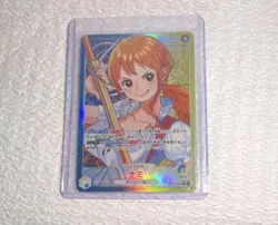 One Piece Card Game Nami Leader Rarity Alt Art Holo Japanese HP OP11-041 - Image 1