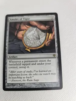 Wizards Amulet of Vigor Worldwake Artifact Rare 121/145 Regular Warren Mahy - Image 1