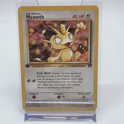 Meowth 1st Edition Team Rocket 62/82 Pokemon Card 2000 WOTC Common Vintage - Image 1
