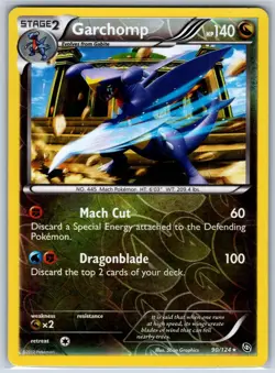 Garchomp (90) Reverse Holo Dragons Exalted 90/124 MP-LP Pokemon Card - Image 1