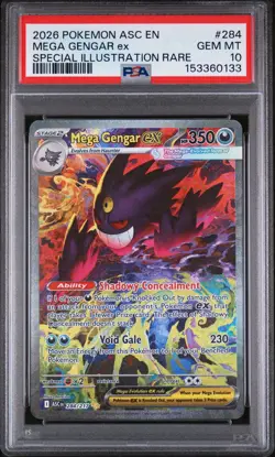 2026 POKEMON ASCENDED HEROES SPECIAL ILLUSTRATION RARE MEGA GENGAR EX PSA 10 - Image 1