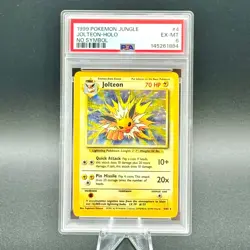 Jolteon 4/64 Holo Rare NO SYMBOL Jungle Vintage Pokemon TCG PSA 6 - Image 1