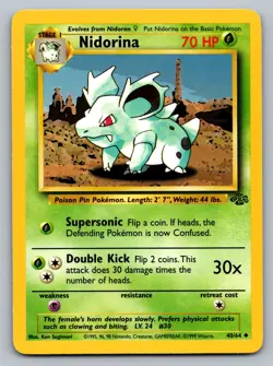 Pokemon TCG Jungle Nidorina 40/64 - Image 1