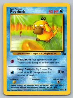 Pokemon TCG Fossil Psyduck 53/62 - Image 1