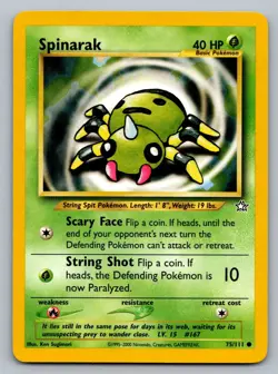 Pokemon TCG Neo Genesis Spinarak #75 - Image 1