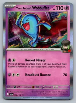 Pokemon TCG SV10: Destined Rivals Team Rocket's Wobbuffet 082/182 - Image 1