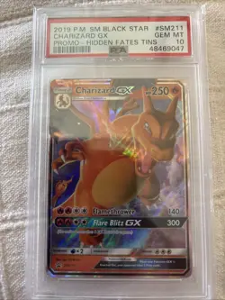 PSA 10 ⭐ Pokemon Charizard GX SM211 Hidden Fates Tins Black Star Promo 2019 - Image 1