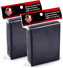 "200 Count Matte Black Card Sleeves & Top Loaders - Premium Deck Protectors for - Image 1