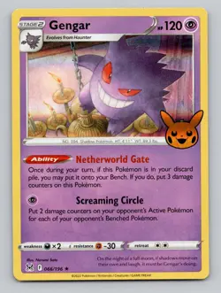Reverse Holo Holo Gengar 066/196 Rare Lost Origin Pokemon Booster Trick Trade - Image 1